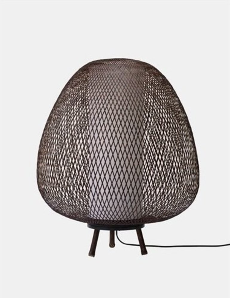 Ay Illuminate Lampadaire Twiggy Egg bambou marron ø60cm