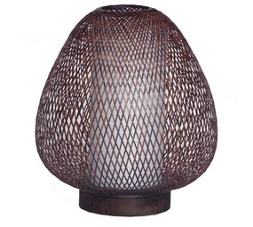 Ay Illuminate Lampe de table Twiggy Egg brun bambou ø30cm