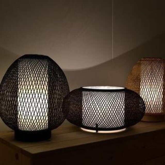 Ay Illuminate Bordslampa Twiggy Ägg brun bambu ø30cm