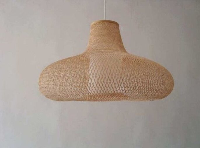Ay Illuminate Lámpara colgante de bambú natural May ø98cm