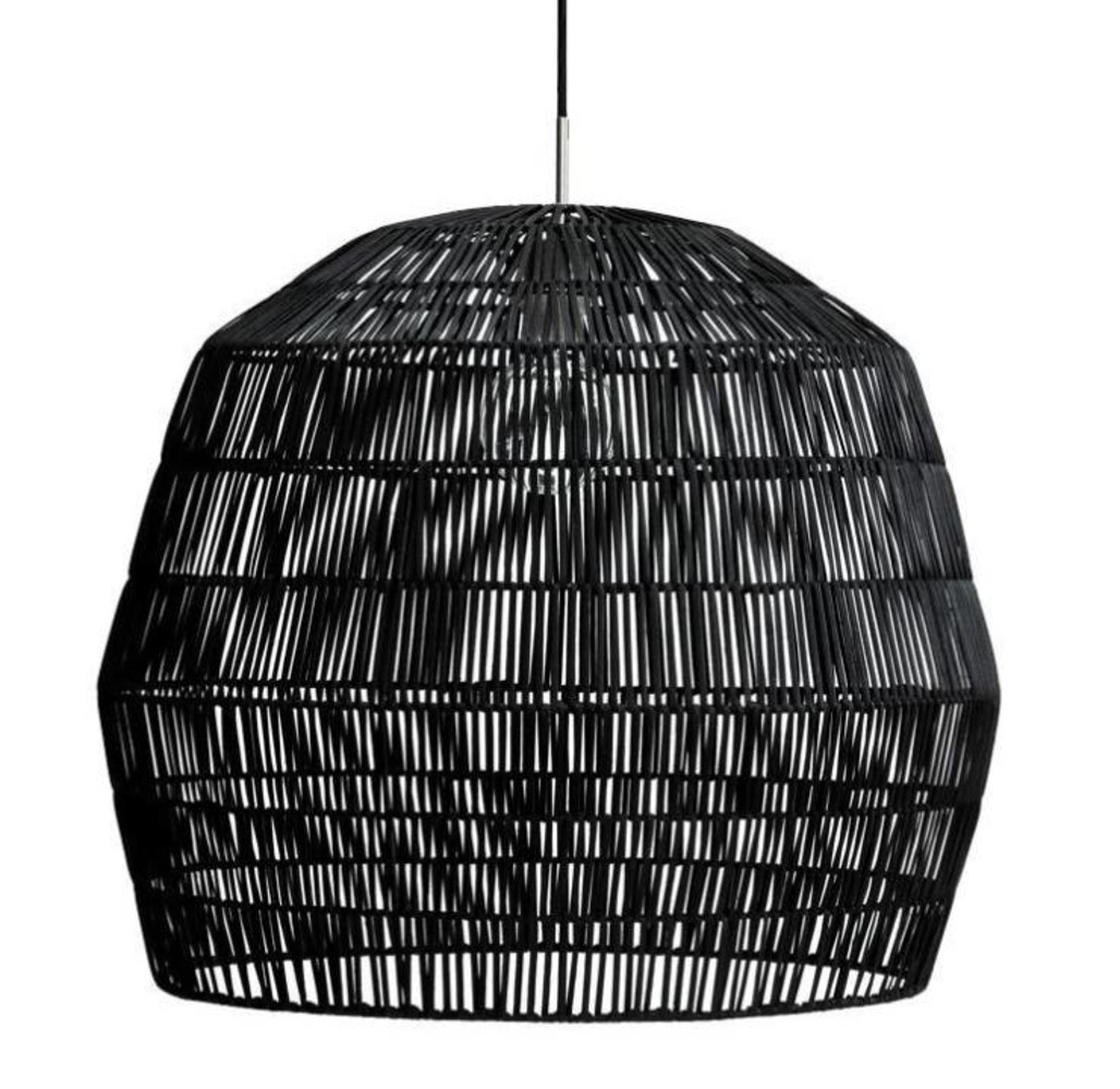 Ay Illuminate Lampada a sospensione Nama 2 in rattan nero ø58cm