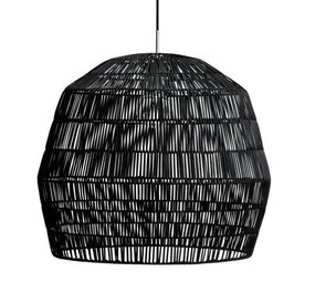 Ay Illuminate Lámpara de suspensión Nama 2 ratán negro ø58cm Ay Illuminate Lámpara de suspensión Nama 2 ratán negro ø58cm