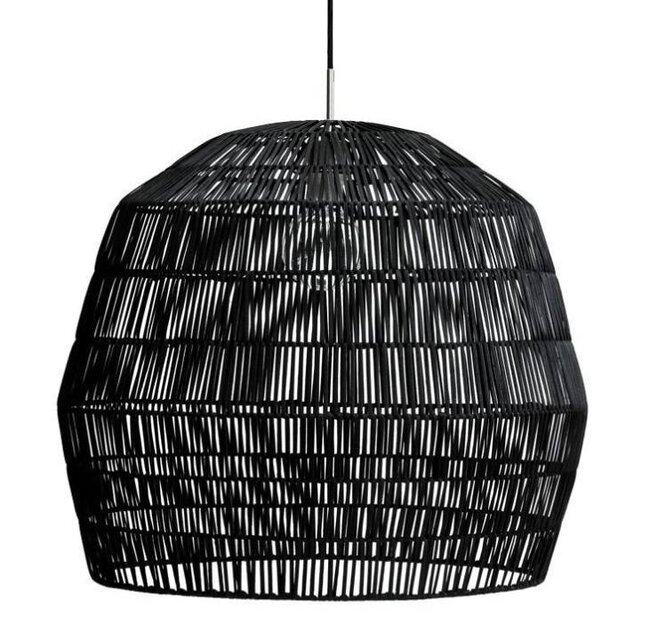 Ay Illuminate Hängelampe Nama 2 schwarzes Rattan ø58cm
