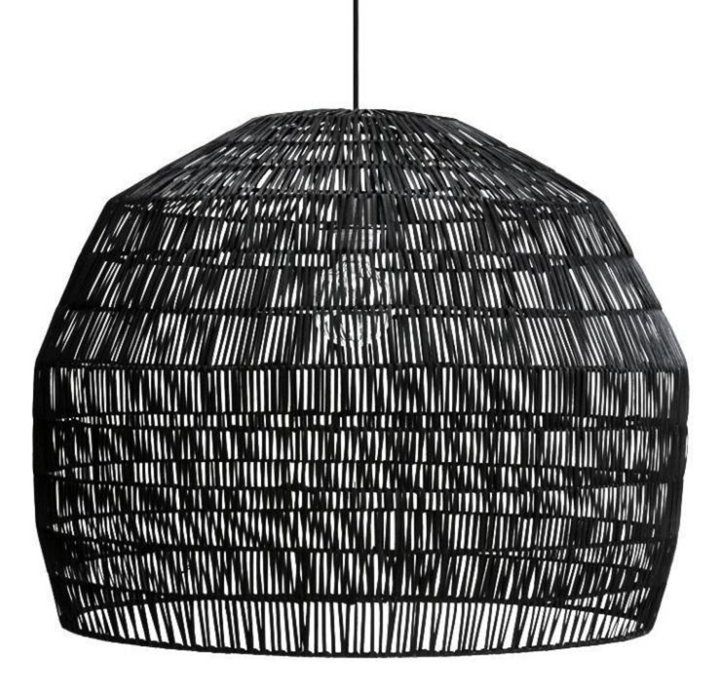 Ay Illuminate Hanglamp Nama 3 zwart rotan ø72cm
