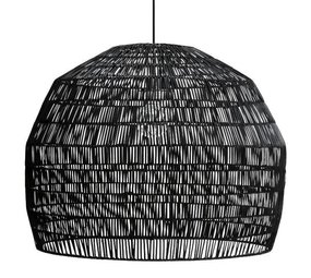 Ay Illuminate Lámpara colgante Nama 3 ratán negro ø72cm Ay Illuminate Lámpara colgante Nama 3 ratán negro ø72cm
