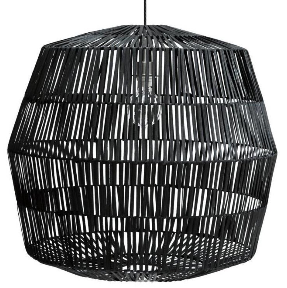 Ay Illuminate Hanging lamp Nama 4 black rattan ø72cm