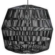 Ay Illuminate Hanging lamp Nama 4 black rattan ø72cm