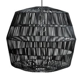 Ay Illuminate Lámpara de suspensión Nama 4 ratán negro ø72cm Ay Illuminate Lámpara de suspensión Nama 4 ratán negro ø72cm