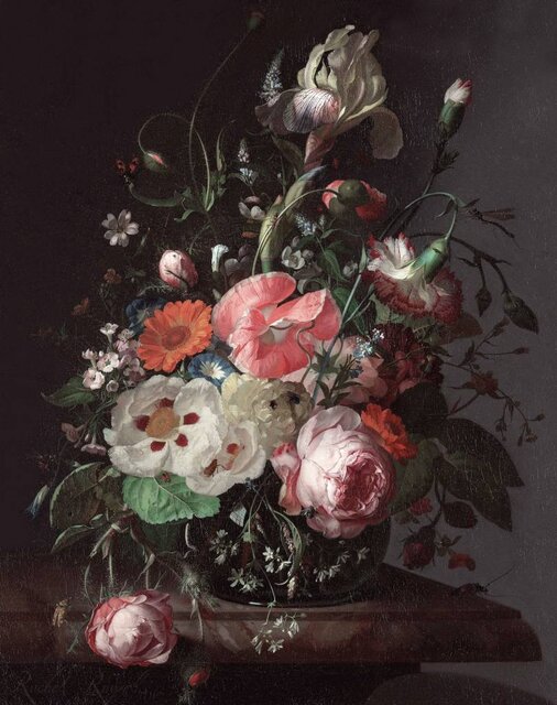 KEK Amsterdam Panel de papel tapiz Golden Age Flowers
