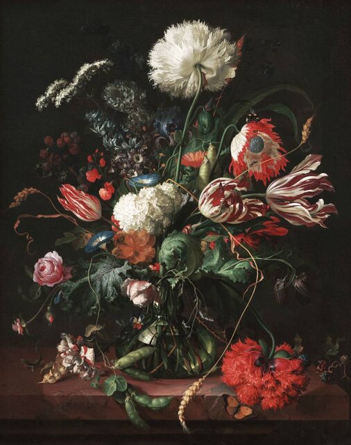 KEK Amsterdam Bakgrundspanel Golden Age Flowers