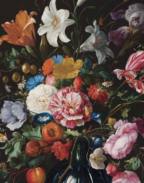 KEK Amsterdam Panel de papel tapiz Golden Age Flowers