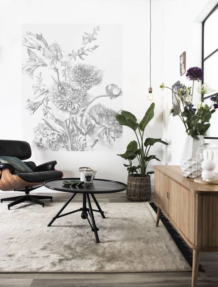 KEK Amsterdam Wallpaper panel Engraved Flowers