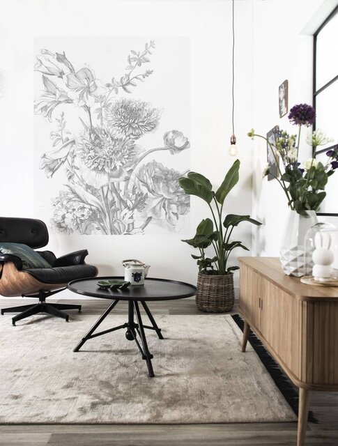 KEK Amsterdam Wallpaper panel Engraved Flowers