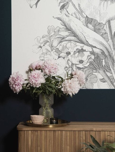 KEK Amsterdam Panel de papel tapiz flores grabadas