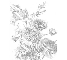 KEK Amsterdam Behangpaneel Engraved Flowers KEK Amsterdam Behangpaneel Engraved Flowers