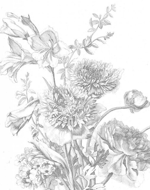 KEK Amsterdam Wallpaper panel Engraved Flowers