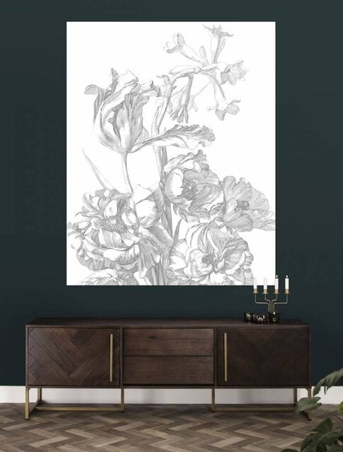 KEK Amsterdam Behangpaneel Engraved Flowers