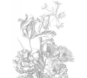KEK Amsterdam Panneau de papier peint Fleurs gravées