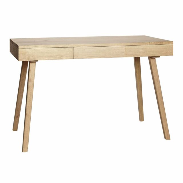 Hubsch Bureau en bois avec 3 tiroirs