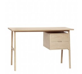 Hubsch Bureau avec 2 tiroirs de rangement en bois