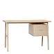 Hubsch Bureau met 2 opberglades hout Hubsch Bureau met 2 opberglades hout