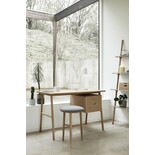 Hubsch Bureau met 2 opberglades hout Hubsch Bureau met 2 opberglades hout