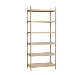 Hubsch Armario de almacenamiento de madera con 6 estantes
