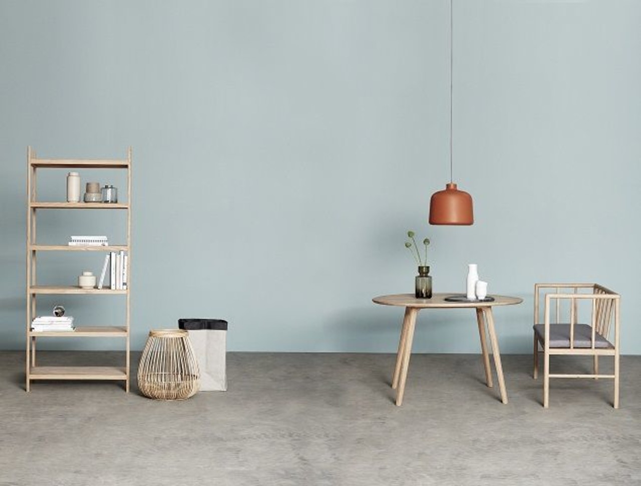 Hubsch Armoire de rangement en bois avec 6 étagères