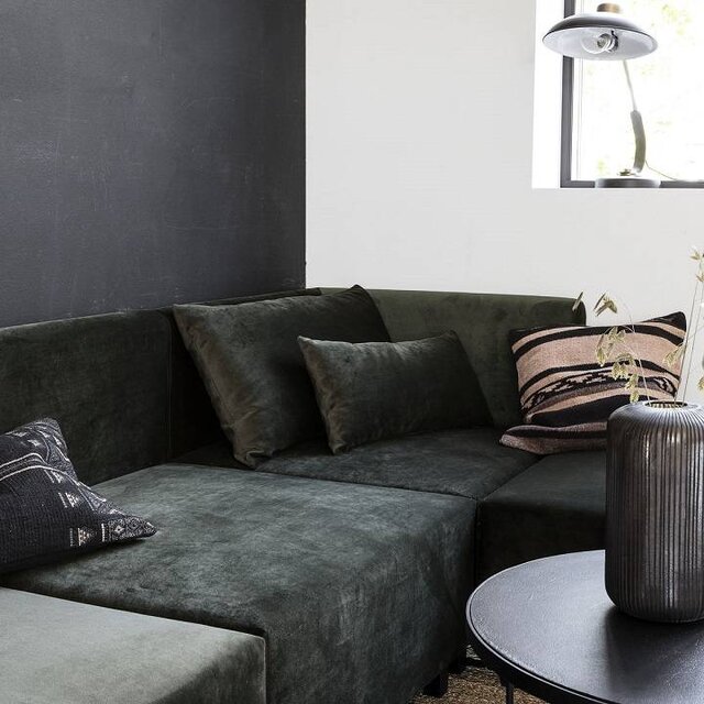 House Doctor Casa 10 bank module velvet groen