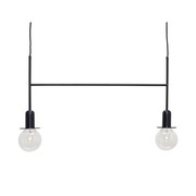 Hubsch Pendant light black metal with two light sources