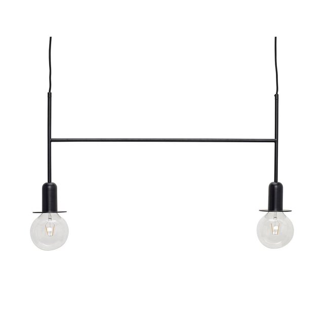 Hubsch Pendant light black metal with two light sources