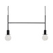 Hubsch Hanglamp zwart metaal met twee lichtbronnen Hubsch Hanglamp zwart metaal met twee lichtbronnen