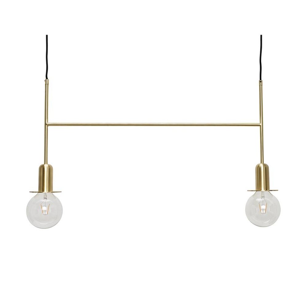 Hubsch Pendant light brass with two light sources