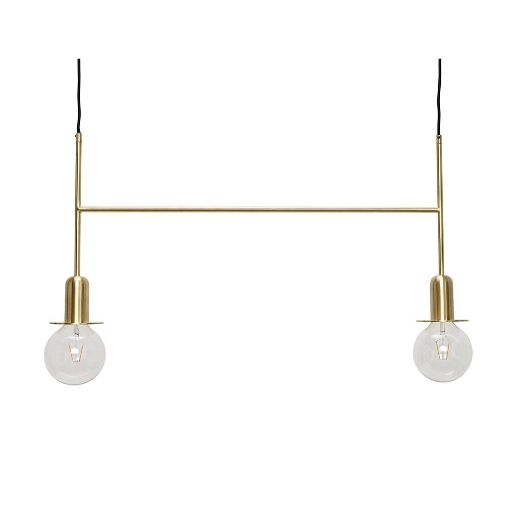 Hubsch Pendelleuchte Messing mit zwei Lichtquellen