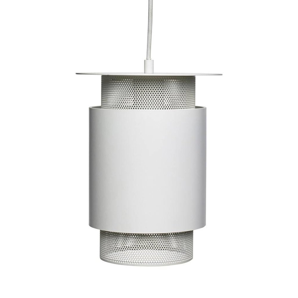 Hubsch Hanglamp wit metaal mesh
