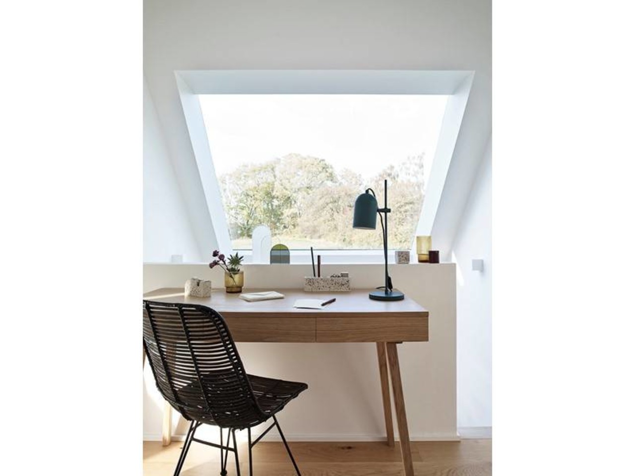 Hubsch Bordlampe grøn metal