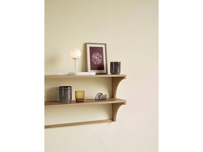 Hubsch Table lamp white metal with light bulb