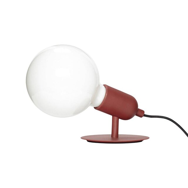 Hubsch Bordslampa röd metall