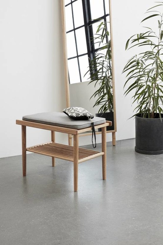 Hubsch Standing mirror oak