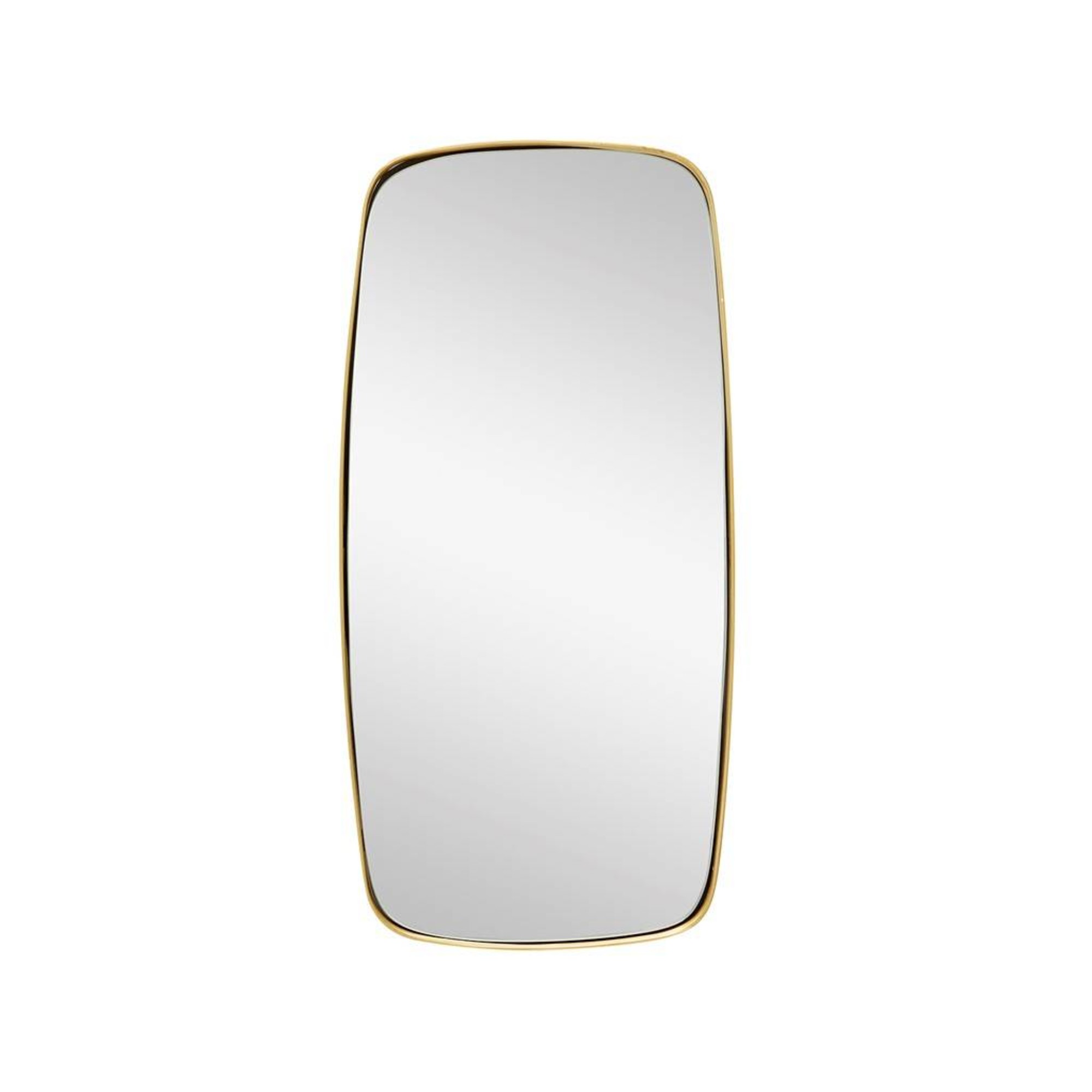 Hübsch square wall mirror brass LIVING AND CO.