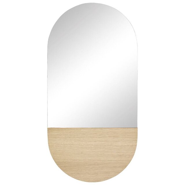 Hubsch Espejo de pared alrededor de roble - Copy