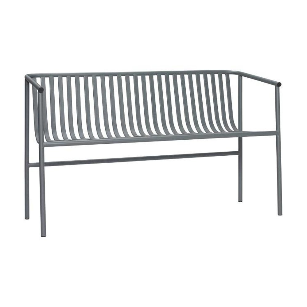 Hübsch outdoor bench grey metal - LIVING AND CO.
