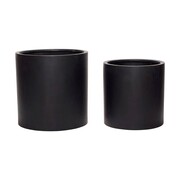 Hubsch Flowerpot set fiberstone nero Hubsch Flowerpot set fiberstone nero