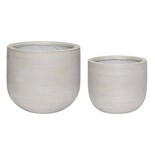 Hubsch Flower pot set natural fiberstone Hubsch Flower pot set natural fiberstone