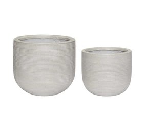 Hubsch Vaso di fiori set fiberstone naturale