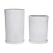 Hubsch Bloempot set met schotel grijs polystone Hubsch Bloempot set met schotel grijs polystone