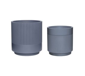 Hubsch Flowerpot set grigio scuro