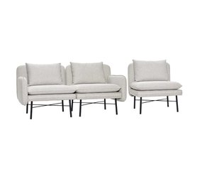 Hubsch Modulares Sofa hellgrau Hubsch Modulares Sofa hellgrau