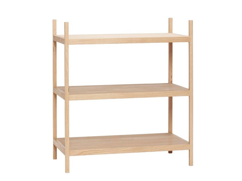 Hubsch Shelving Unit With 3 Shelves Oak Wood Living And Co