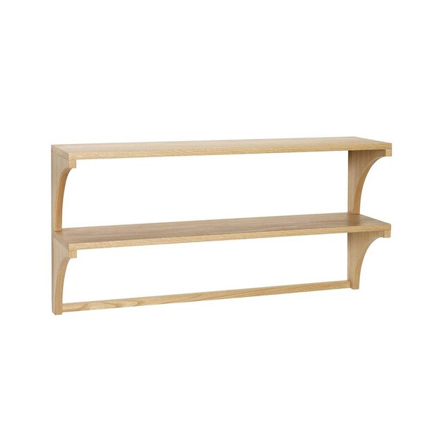 Hubsch Wandmeubel eikenhout met 2 planken